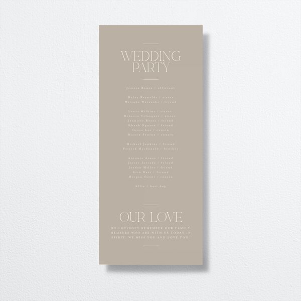 Photo Arch Wedding Programs back