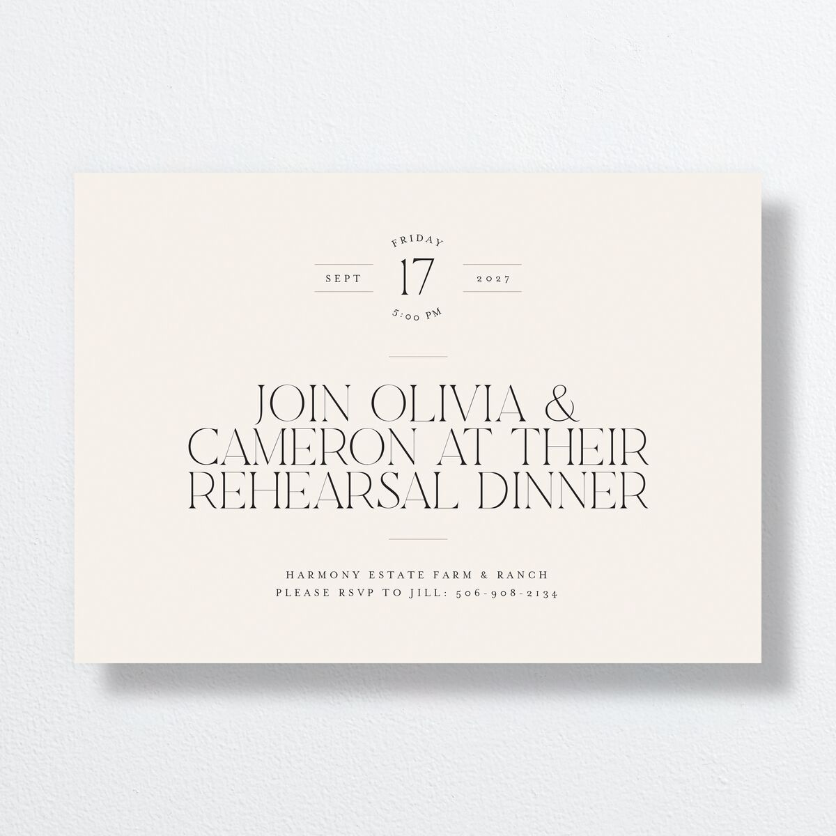 Photo Arch Rehearsal Dinner Invitations Taupe Signature Standard