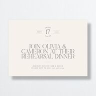 Photo Arch Rehearsal Dinner Invitations Taupe Signature Standard