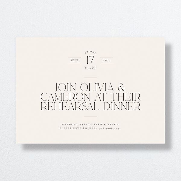 Photo Arch Rehearsal Dinner Invitations Taupe Signature Standard