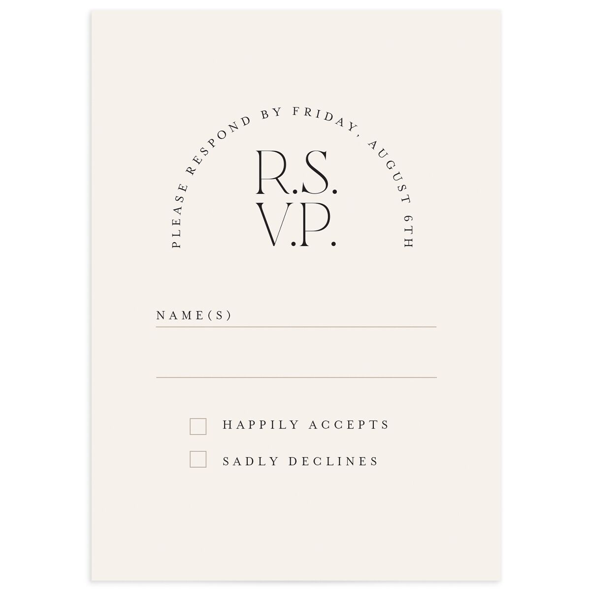 Photo Arch Wedding Response Cards