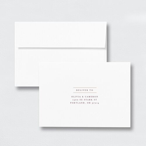 Photo Arch Response Card Envelopes White Standard Copper Return Address Signature