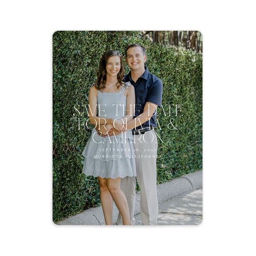 Photo Arch Save The Date Magnets - Cream