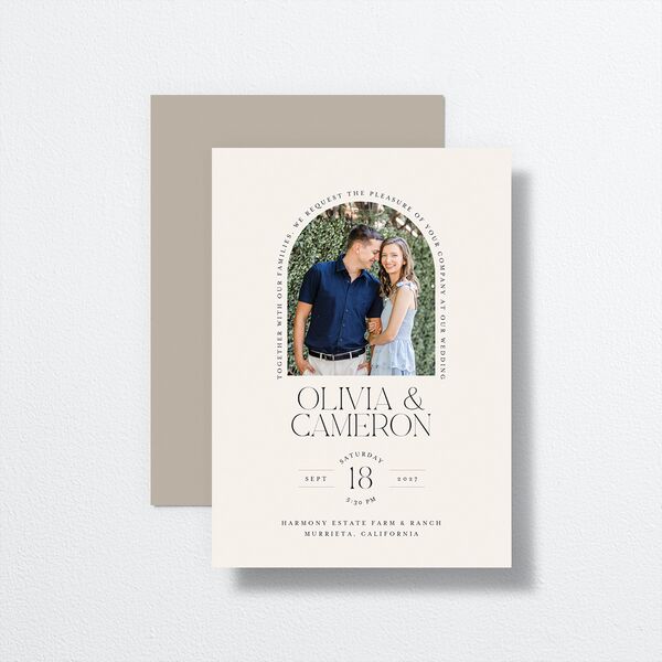 Photo Arch Wedding Invitations front-and-back