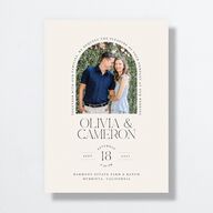 Photo Arch Wedding Invitations Taupe Signature No Standard