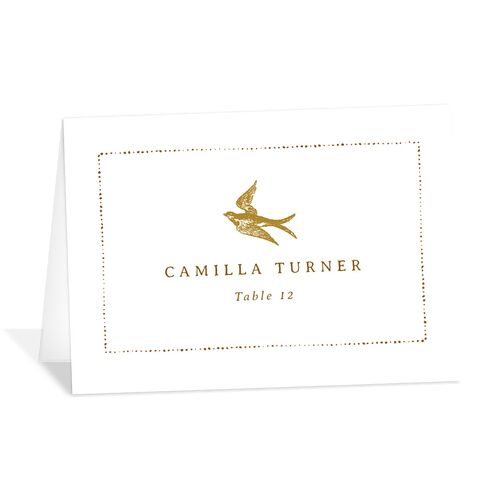 Vintage Toile Place Cards Saddle Signature