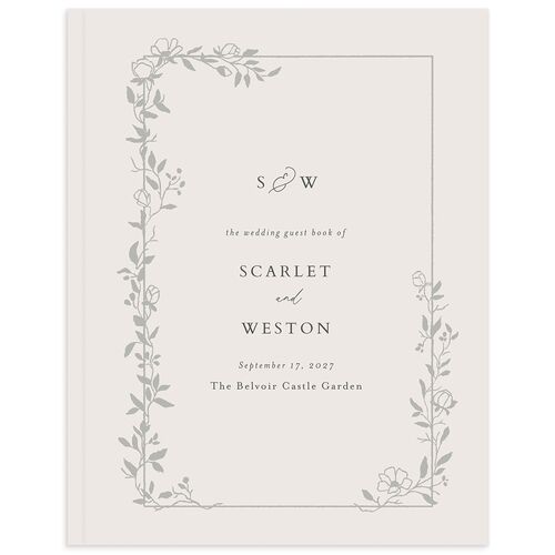 Delicate Vines Guest Books Hunter Green