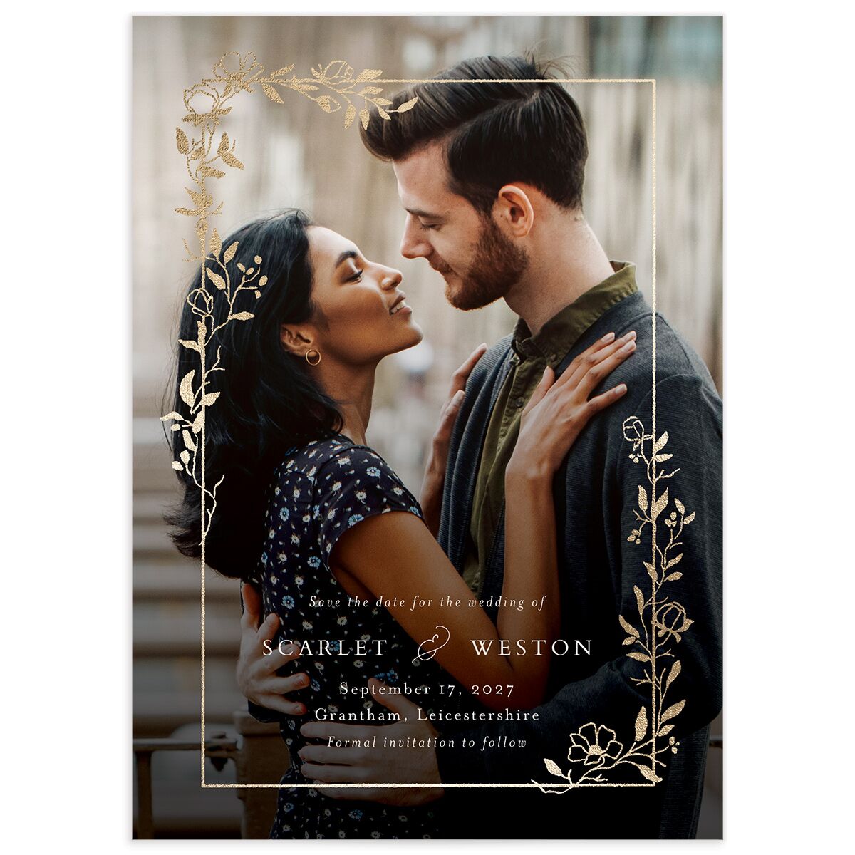 Delicate Vines Save the Date Cards
