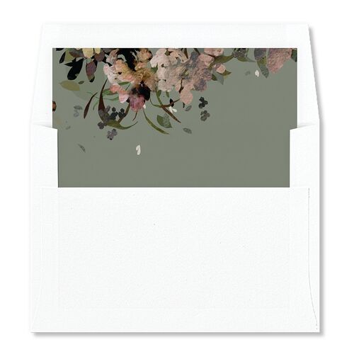 Midnight Floral Standard Envelope Liners Thyme Standard