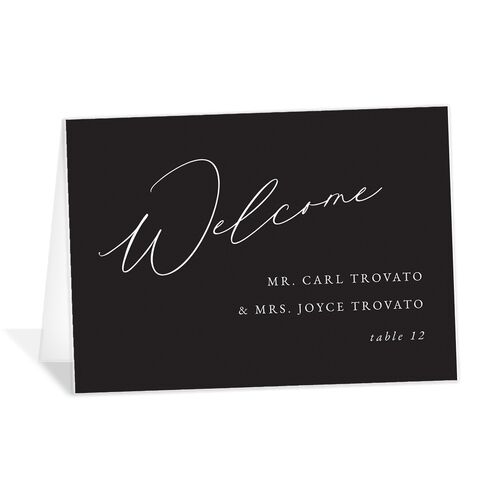 Simply Devoted Place Cards Licorice Pearlescent
