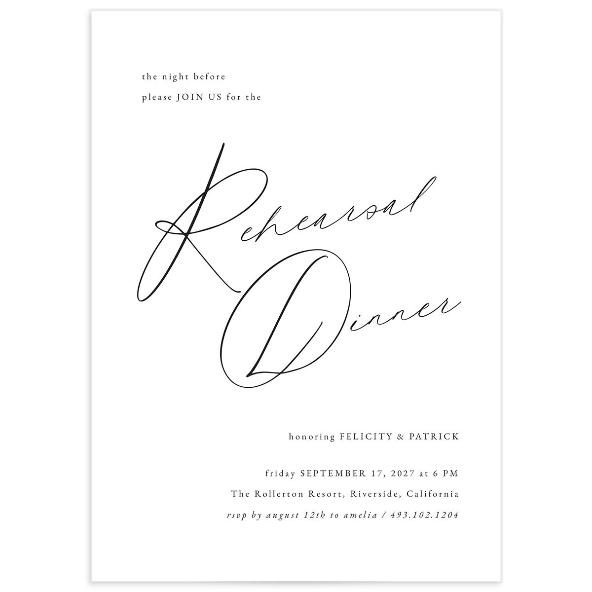Simply Devoted Rehearsal Dinner Invitations