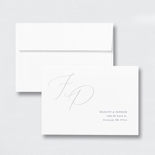Simply Devoted Response Card Envelopes White Standard Midnight Navy Return Address Signature
