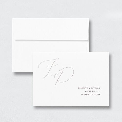 Simply Devoted Response Card Envelopes White Standard Fawn Return Address Signature