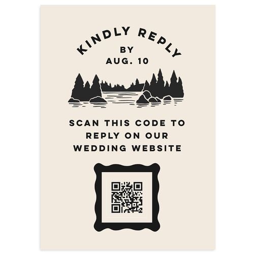 Adventure Icon Wedding Response Cards Charcoal Signature Standard