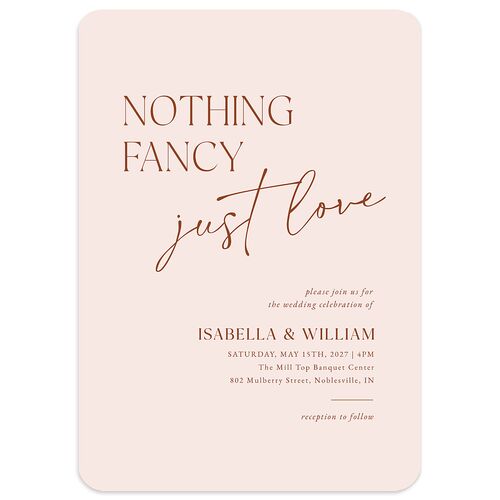 Nothing Fancy Wedding Invitations Peony Signature Blank No Rounded