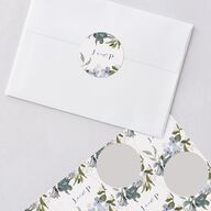 Garden Arch Wedding Stickers Navy Circle
