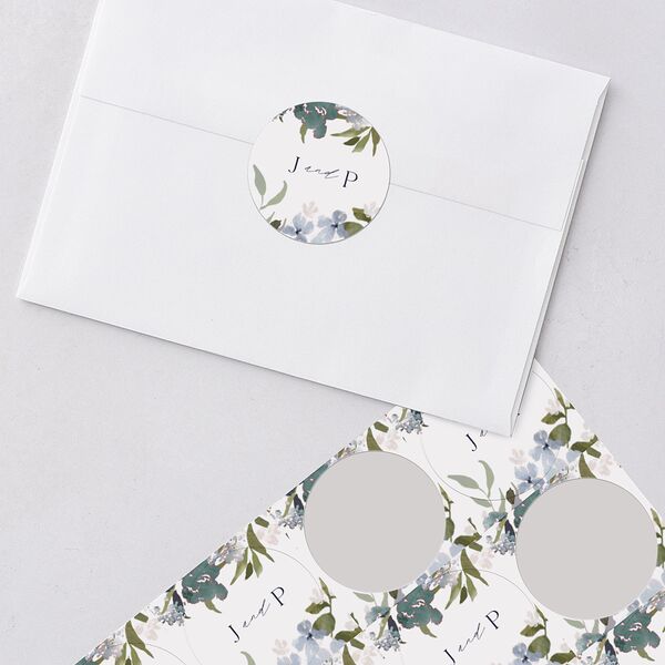 Garden Arch Wedding Stickers Navy Circle