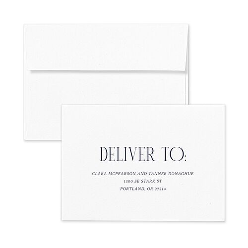 Ornate Garden Response Card Envelopes White Sapphire Return Address Signature Standard