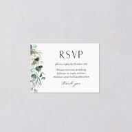 Timeless Hoop URL RSVP Cards Pure White Signature Standard