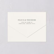 Elegant Mountain Border All-in-One Wedding Invitations Meadow Signature Light Both Recipient and Return Addresses No