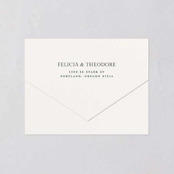 Elegant Mountain Border All-in-One Wedding Invitations Meadow Signature Light Both Recipient and Return Addresses No