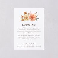 Elegant Botanical Autumn Floral Wedding Attire Cards Soft Peach Signature Standard