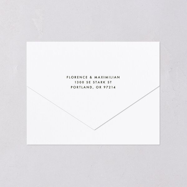 Modern Initials All-in-One Wedding Invitations Olive Signature Light Both Recipient and Return Addresses No