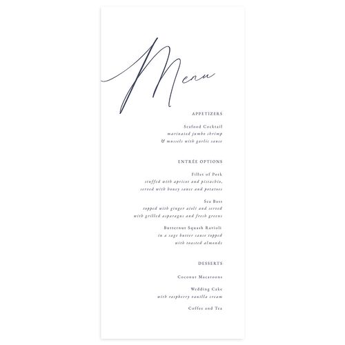Simply Devoted Menus Midnight Navy Signature
