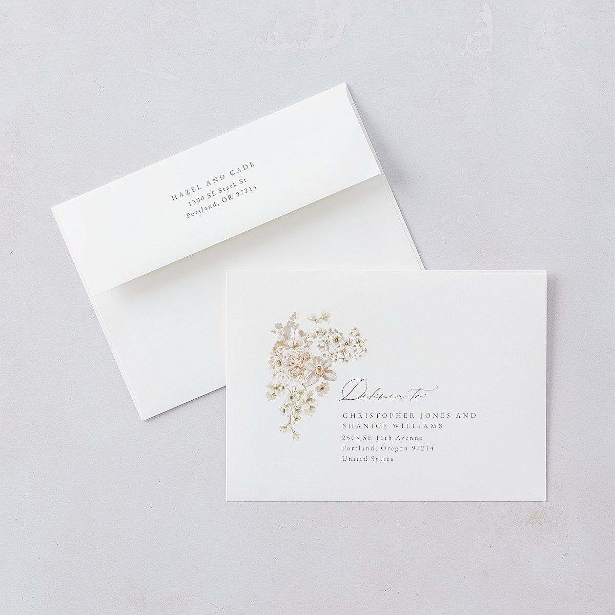 Luxury Floral Archway Wedding Invitations Dijon Signature Blank No Standard