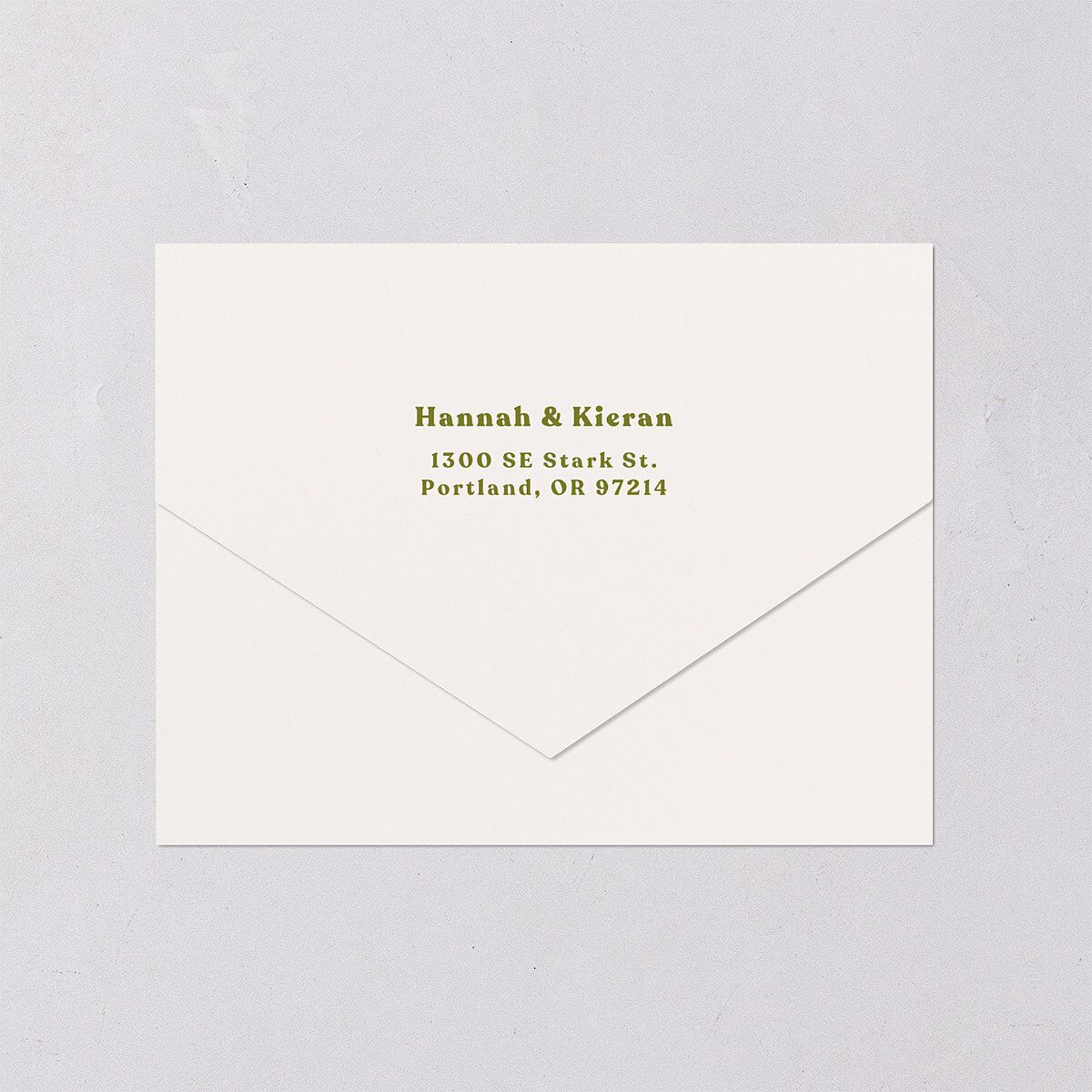 Simple Retro Daisy All-in-One Wedding Invitations Meadow Signature Light Both Recipient and Return Addresses No