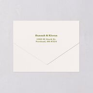 Simple Retro Daisy All-in-One Wedding Invitations Meadow Signature Light Both Recipient and Return Addresses No