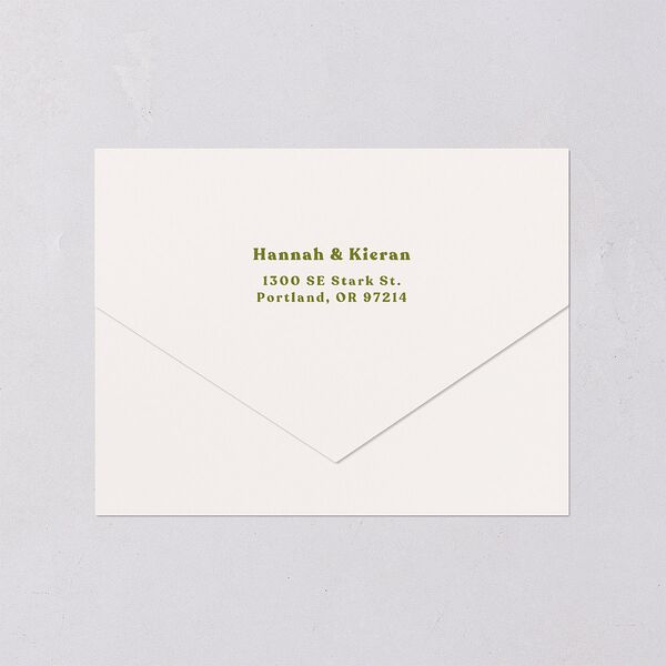 Simple Retro Daisy All-in-One Wedding Invitations Meadow Signature Light Both Recipient and Return Addresses No