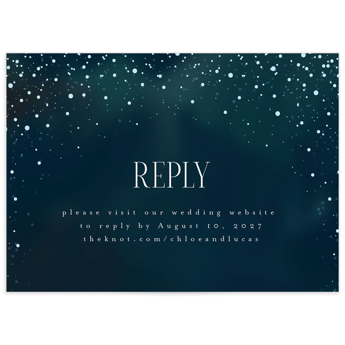 Sparkling Night Wedding Response Cards