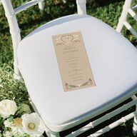 Nordic Folk Wedding Programs Latte Signature