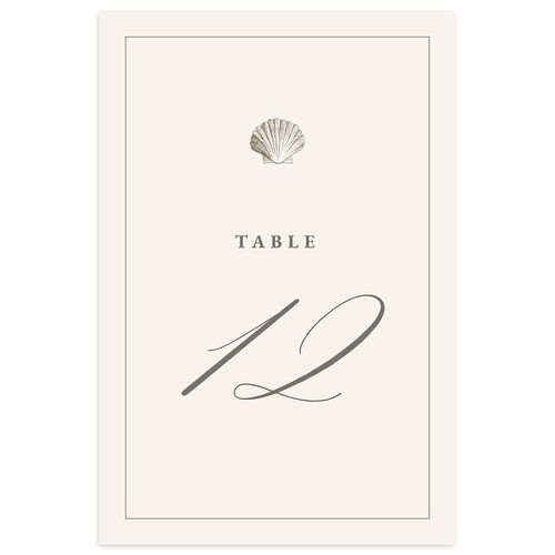 Minimal Icon Table Numbers Sepia Signature