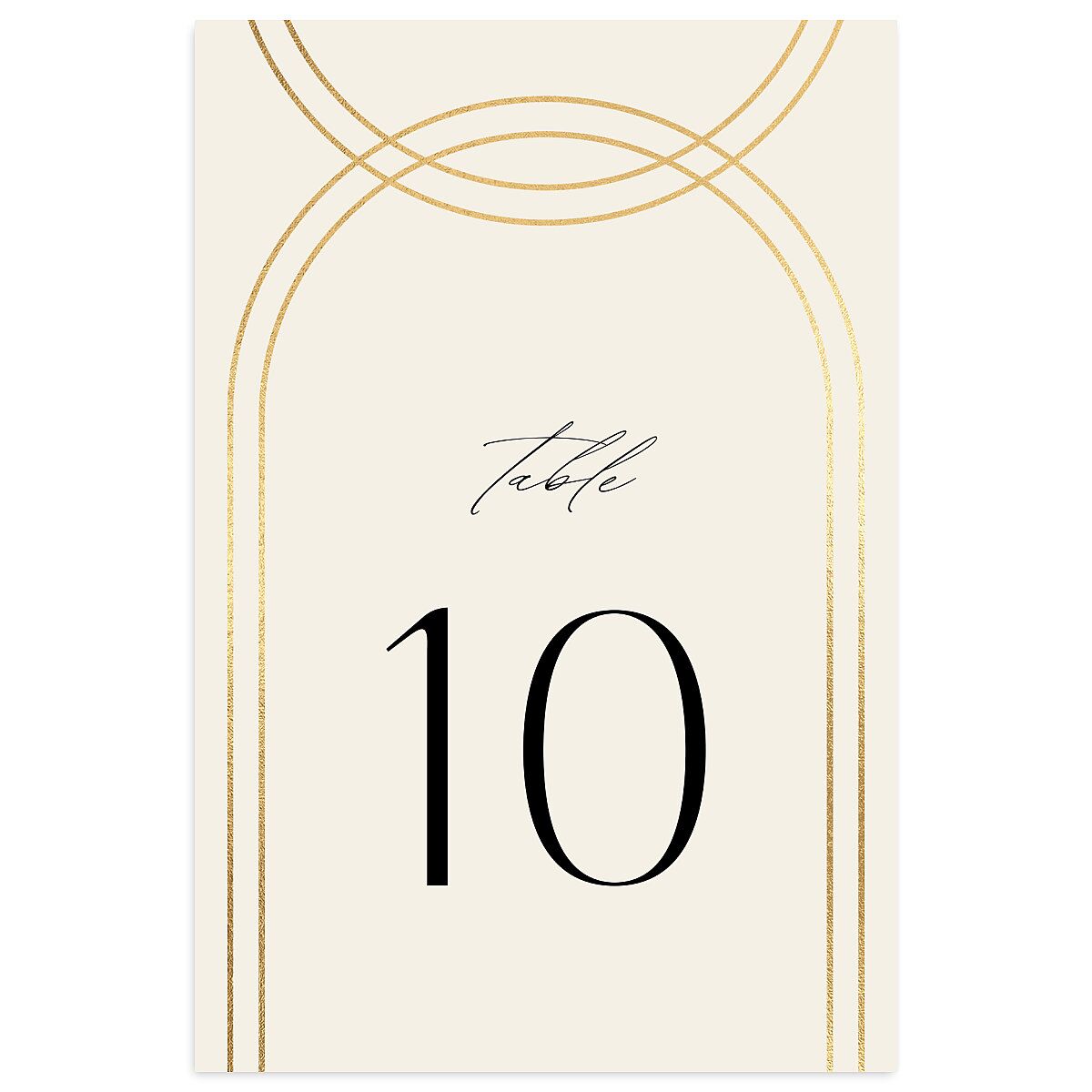 Foil Arch Table Numbers