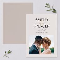 Together Save The Date Cards Gold Mist Signature smooth Blank No