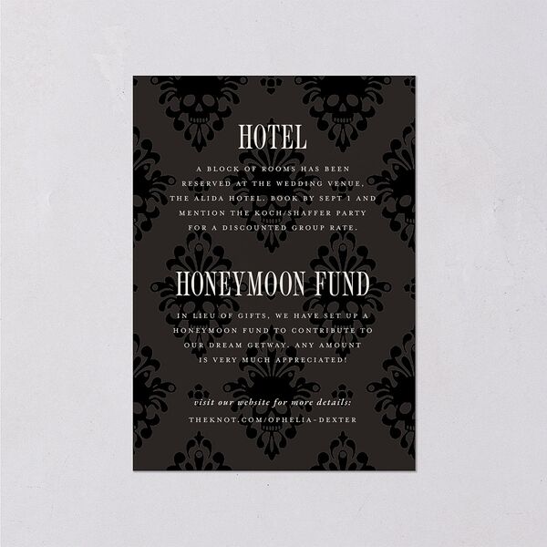 Til Death Gothic Photo Wedding Enclosure Cards Sand Signature Standard