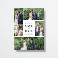 Portrait Gallery Save the Date Cards Pure White Signature smooth No