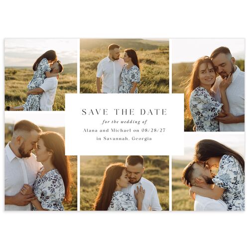 Landscape Gallery Save the Date Cards Pure White Signature smooth No