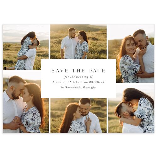 Landscape Gallery Save the Date Cards - White