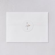 Leafy Rustic Monogram Wedding Stickers Cotton Sticker