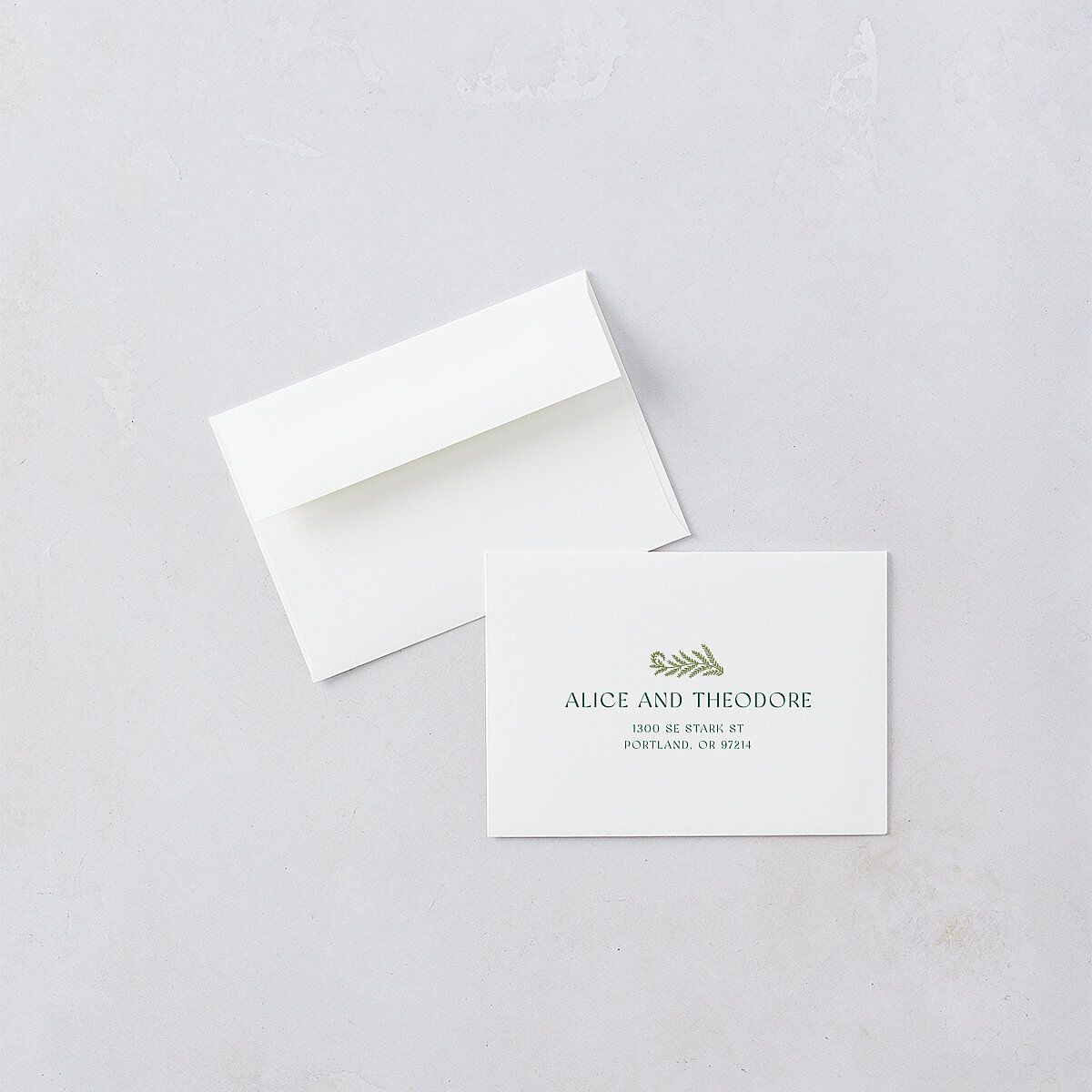 Woodland Whimsy Wedding Response Cards Hunter Green Signature Standard