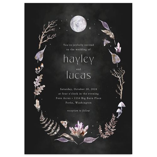 Crystal Forest Wedding Invitations Licorice Signature Blank No Standard