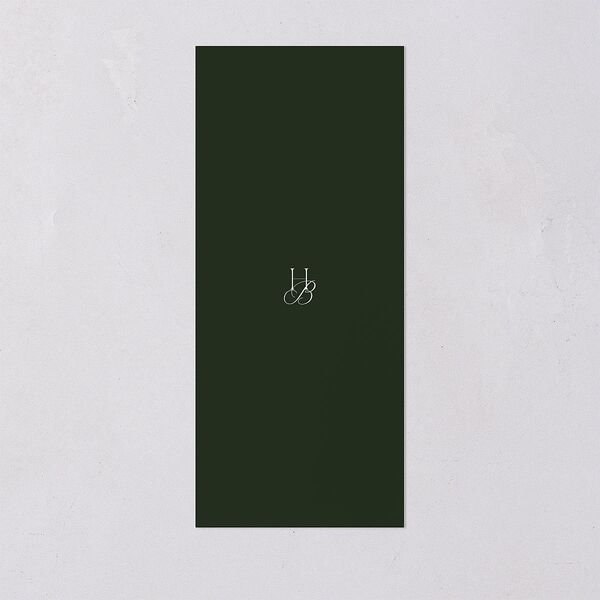 Refined Monogram Menus Dark Green Signature