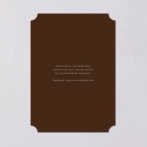 Elegant Eclectic Wedding Invitations Walnut Signature Blank No Ticket