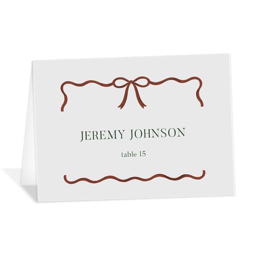 Festive Garland Place Cards - Green