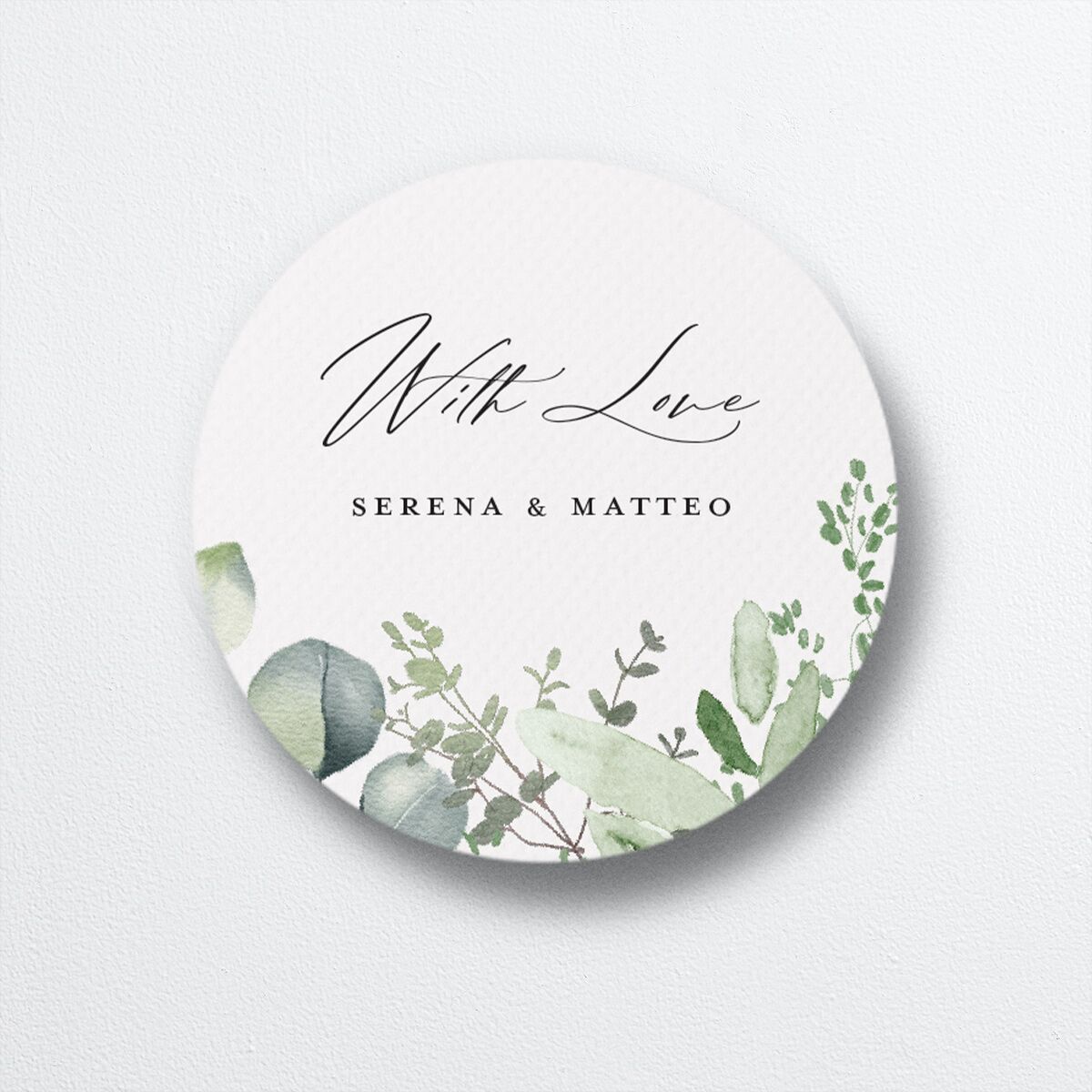 Shining Greenery Wedding Stickers Off-White