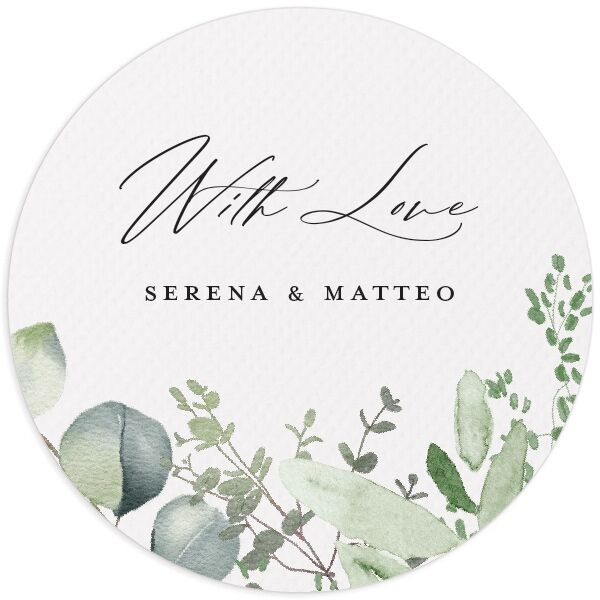 Shining Greenery Wedding Stickers