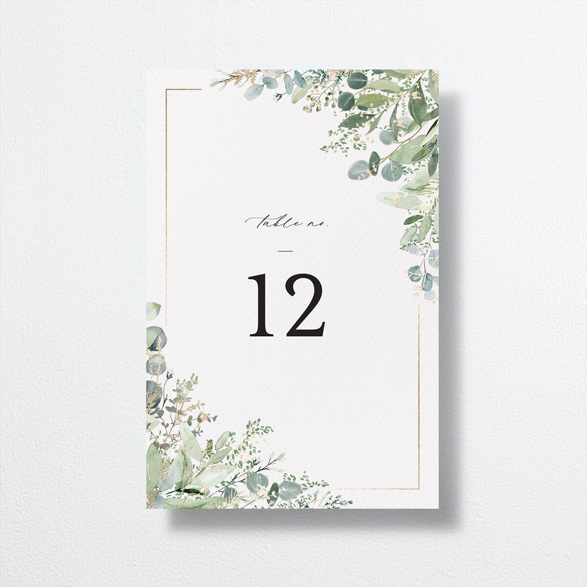 Shining Greenery Table Numbers Gold Off-White Signature